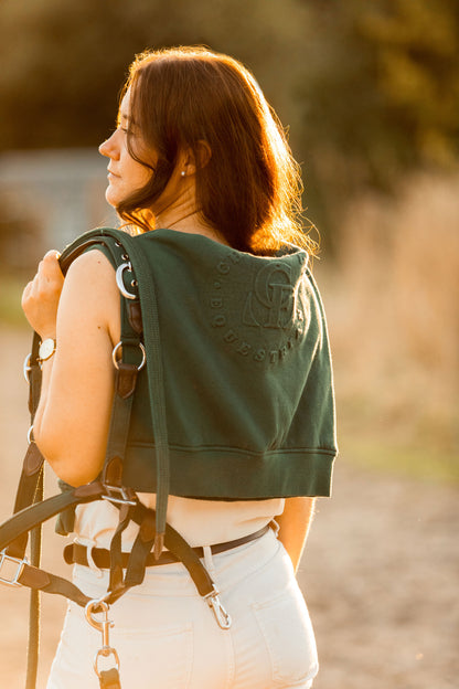 CheFauve luxe halster pony cob full deep green