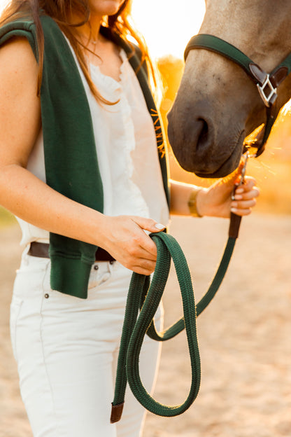 CheFauve luxe halster pony cob full deep green
