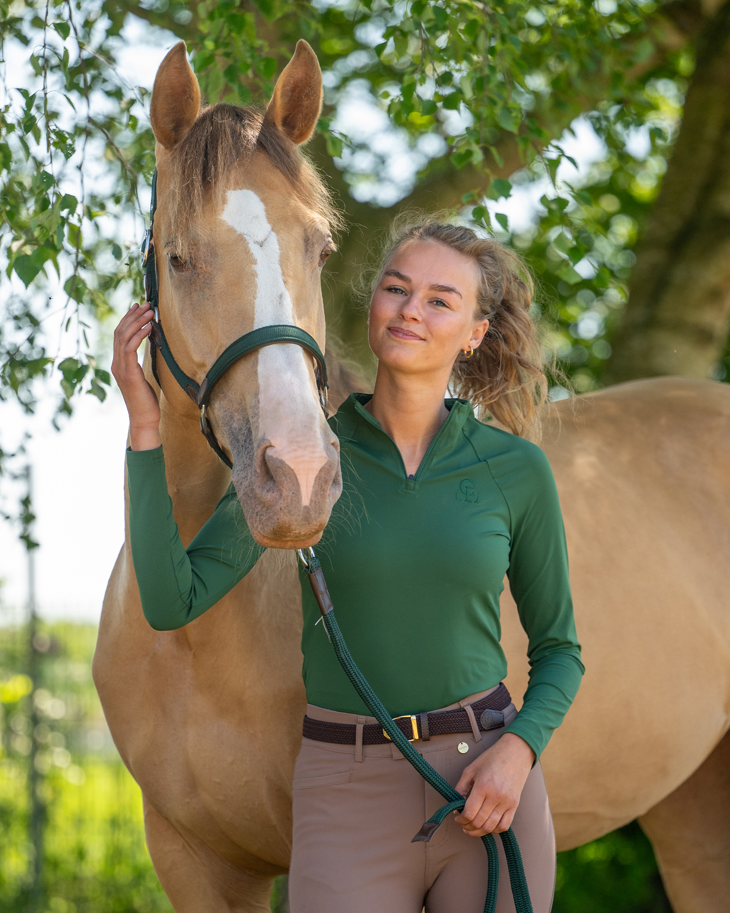 chefauve riem stretch bruin goud