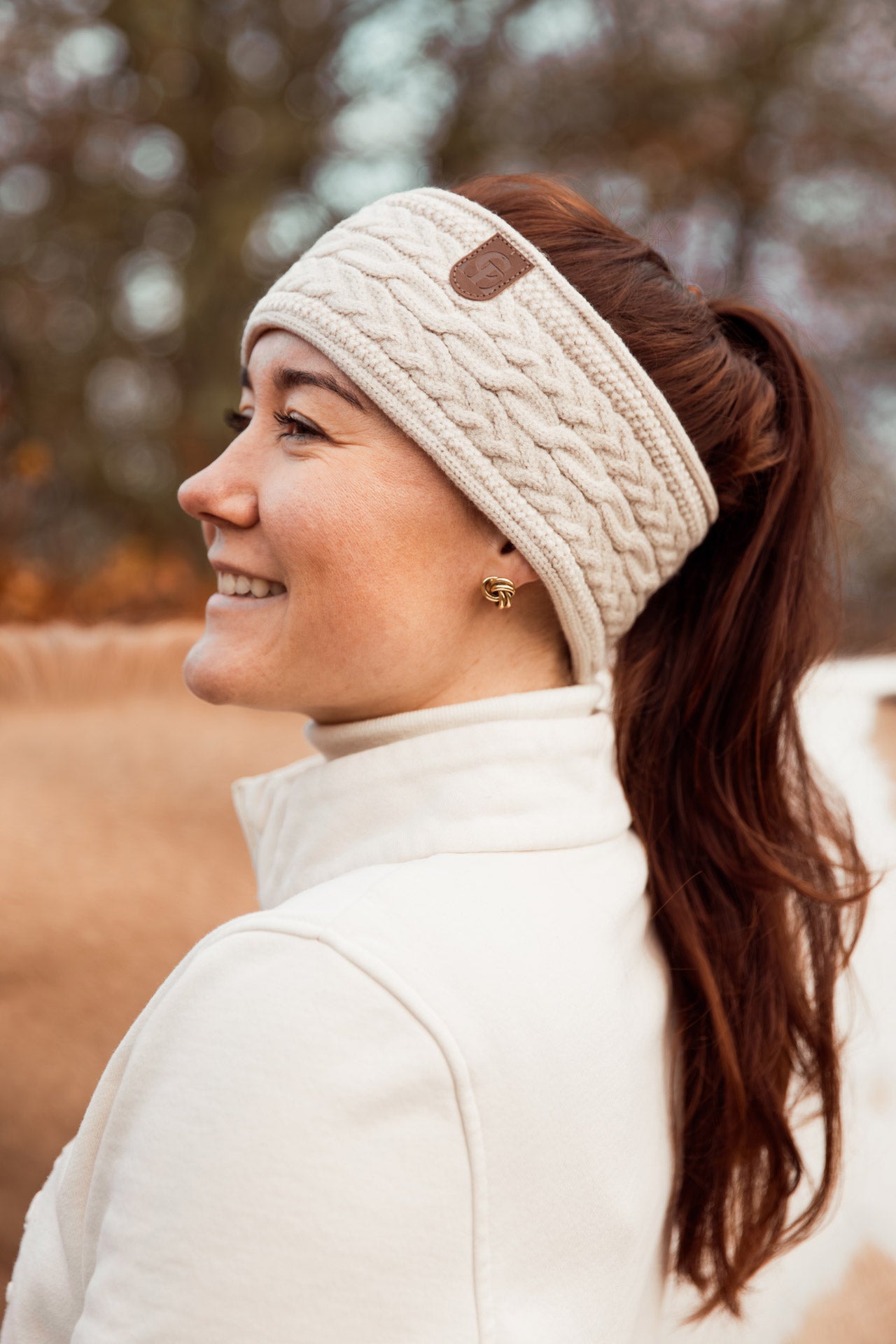 chefauve hoofdband light beige 