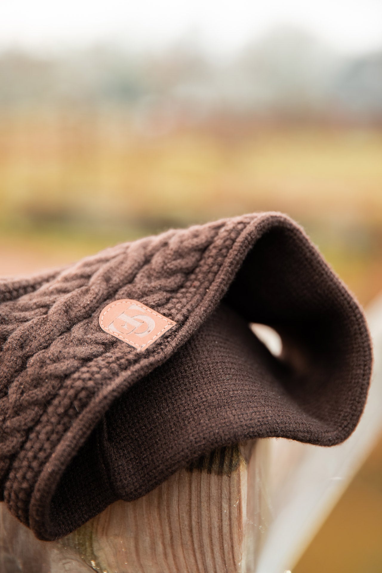 chefauve hoofdband dark brown